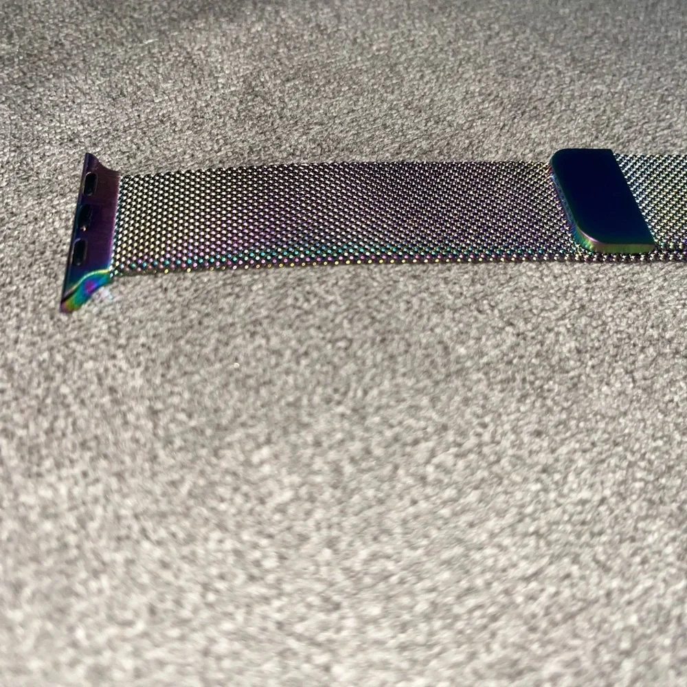 Iridescent Mesh Watch Band